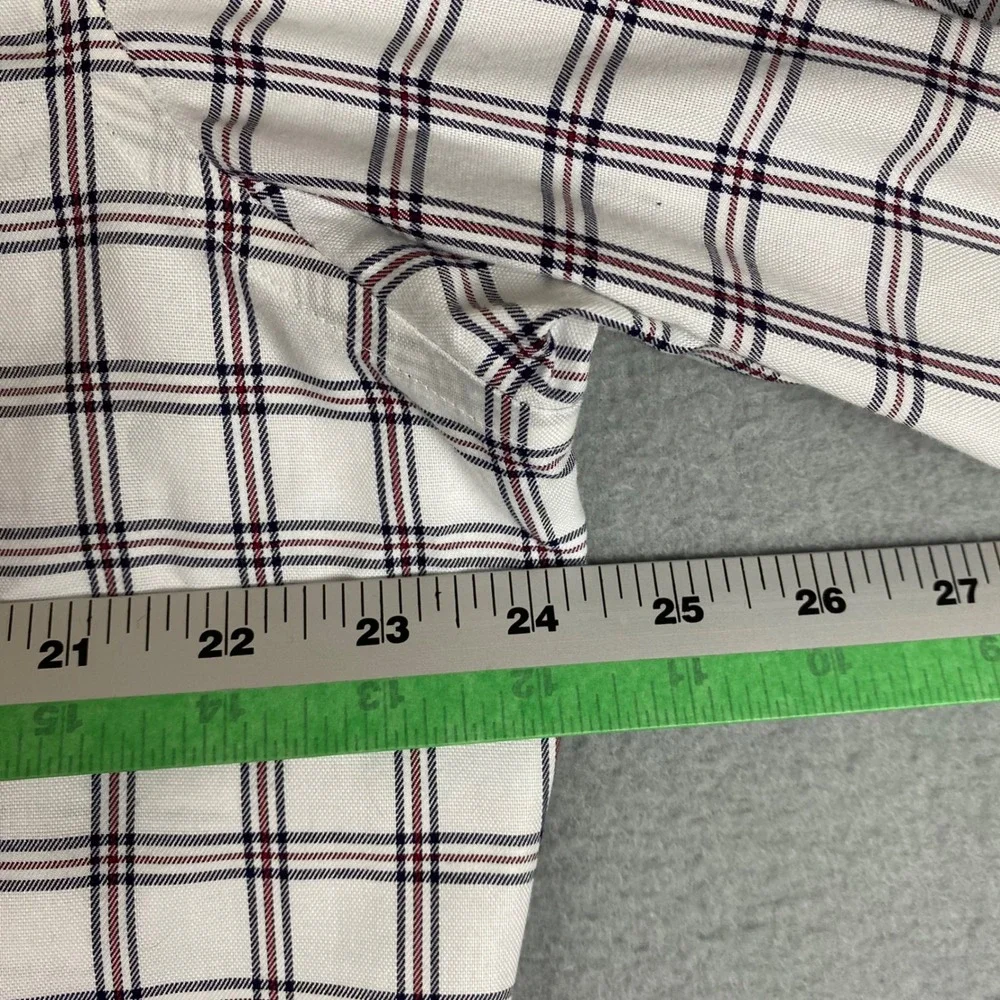 Banana Republic Non-Iron Tailored Slim Fit Plaid Button Down Shirt Mens XLT Tall